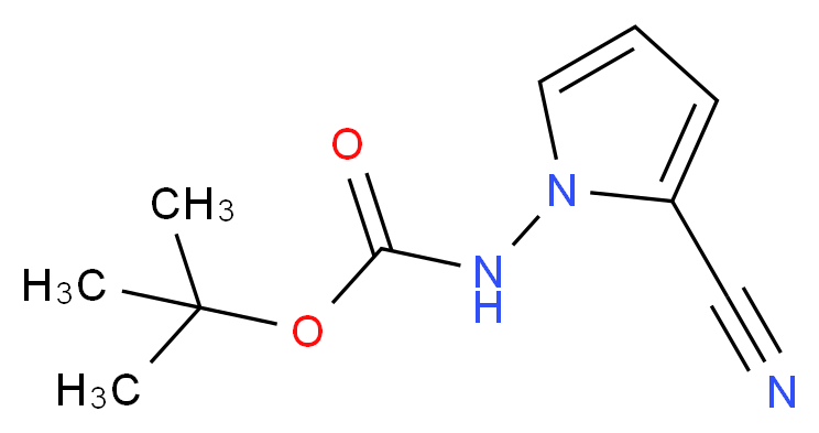 tert-Butyl 2-cyano-1H-pyrrol-1-ylcarbamate_分子结构_CAS_937046-96-3)