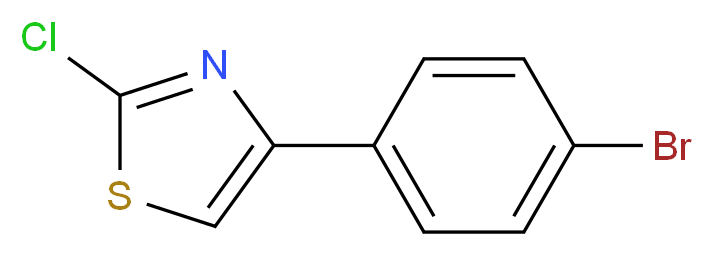 4-(4-bromophenyl)-2-chloro-1,3-thiazole_分子结构_CAS_3884-33-1