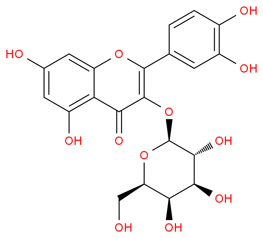 金丝桃甙_分子结构_CAS_482-36-0)