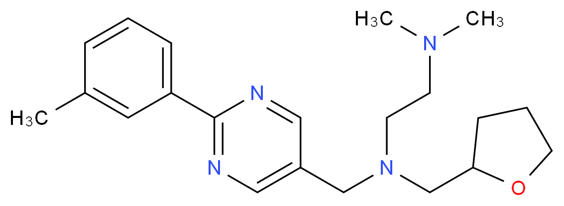 N,N-dimethyl-N'-{[2-(3-methylphenyl)pyrimidin-5-yl]methyl}-N'-(tetrahydrofuran-2-ylmethyl)ethane-1,2-diamine_分子结构_CAS_)