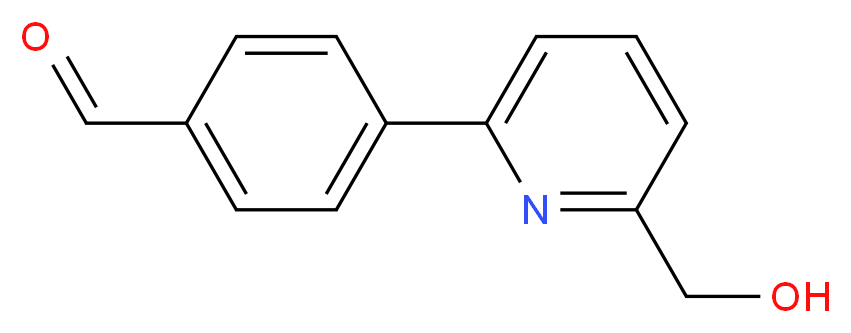 2-(4-甲酰基苯基)-6-(羟基甲基)吡啶_分子结构_CAS_618092-18-5)