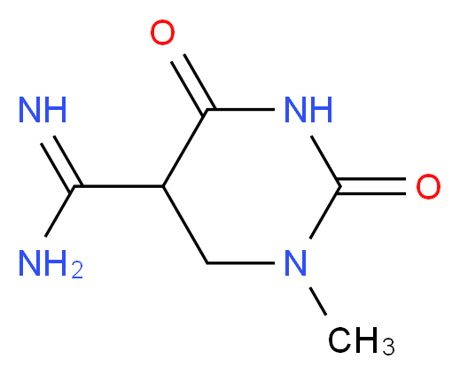 1-Methyl-2,4-dioxohexahydro-5-pyrimidinecarboximidamide_分子结构_CAS_)