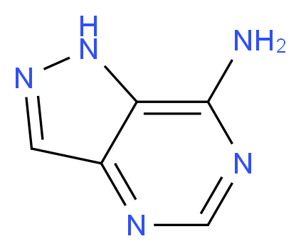 1H-pyrazolo[4,3-d]pyrimidin-7-amine_分子结构_CAS_13877-56-0