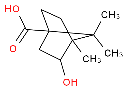 3-Hydroxy-4,7,7-trimethyl-bicyclo[2.2.1]heptane-1-carboxylic acid_分子结构_CAS_)