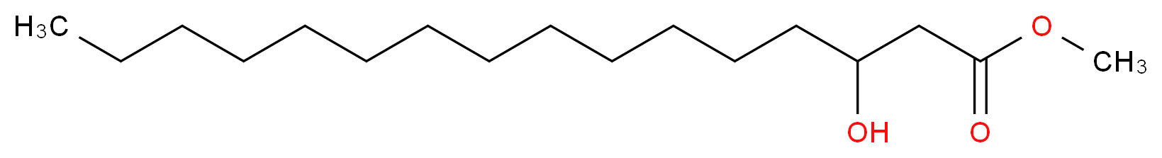 methyl 3-hydroxyhexadecanoate_分子结构_CAS_127593-22-0