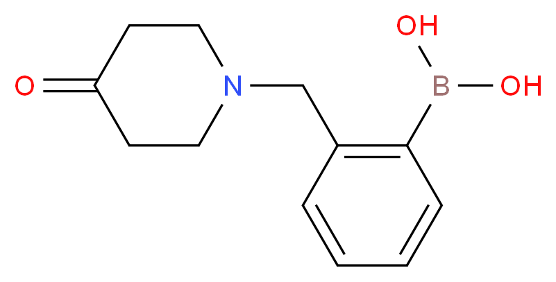 {2-[(4-oxopiperidin-1-yl)methyl]phenyl}boronic acid_分子结构_CAS_697739-42-7