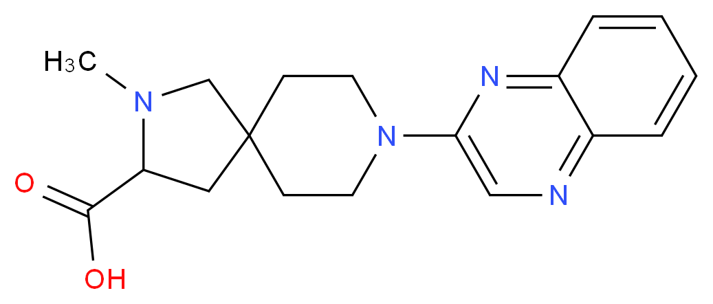 2-methyl-8-(2-quinoxalinyl)-2,8-diazaspiro[4.5]decane-3-carboxylic acid_分子结构_CAS_)