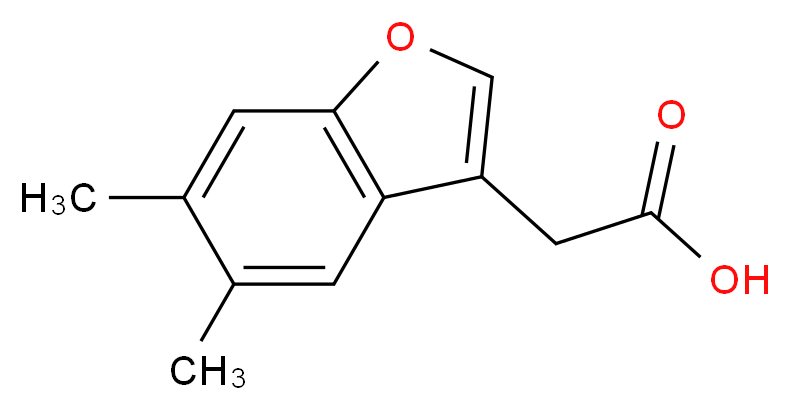 (5,6-Dimethyl-benzofuran-3-yl)-acetic acid_分子结构_CAS_)