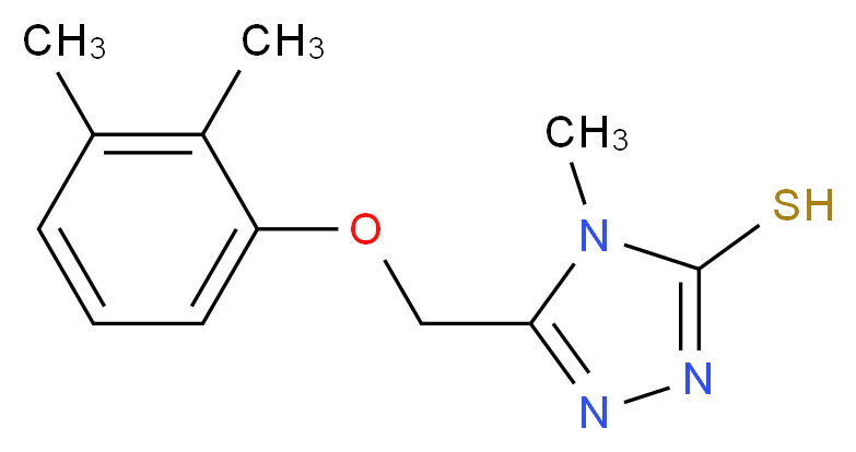 5-[(2,3-Dimethylphenoxy)methyl]-4-methyl-4H-1,2,4-triazole-3-thiol_分子结构_CAS_)