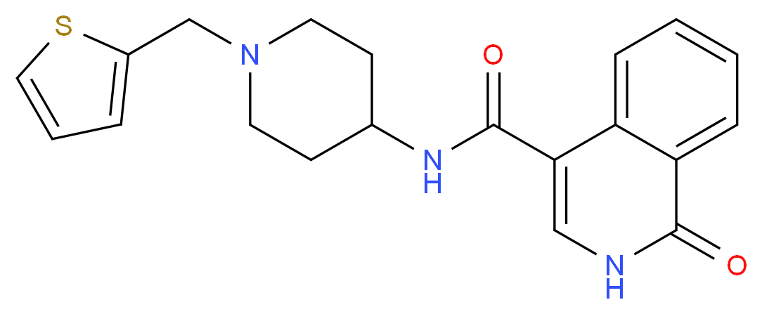 1-oxo-N-[1-(2-thienylmethyl)piperidin-4-yl]-1,2-dihydroisoquinoline-4-carboxamide_分子结构_CAS_)