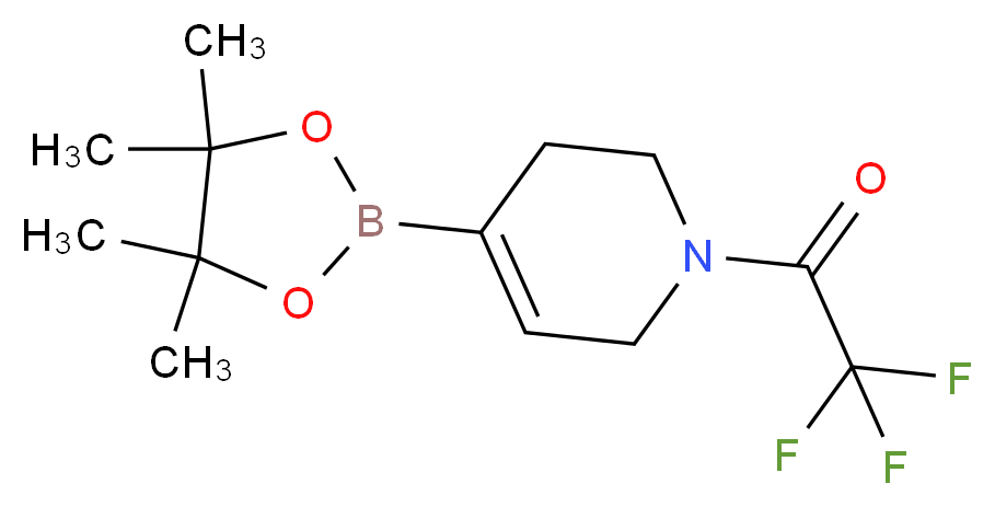 2,2,2-trifluoro-1-[4-(tetramethyl-1,3,2-dioxaborolan-2-yl)-1,2,3,6-tetrahydropyridin-1-yl]ethan-1-one_分子结构_CAS_878805-74-4