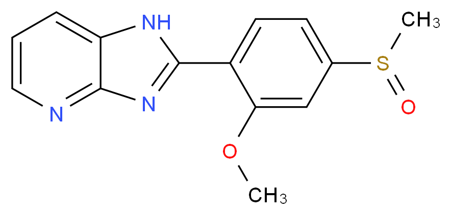 2-(4-methanesulfinyl-2-methoxyphenyl)-1H-imidazo[4,5-b]pyridine_分子结构_CAS_73384-60-8