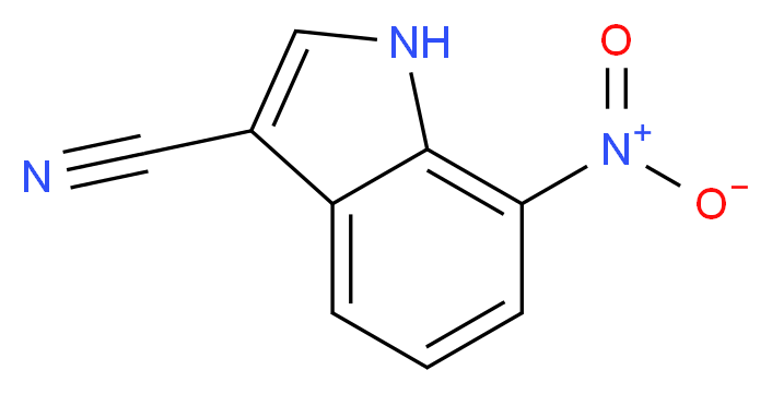 7-nitro-1H-indole-3-carbonitrile_分子结构_CAS_165669-10-3