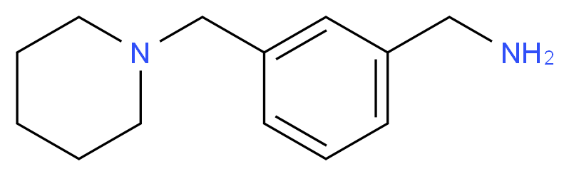 [3-(piperidin-1-ylmethyl)phenyl]methanamine_分子结构_CAS_91271-80-6