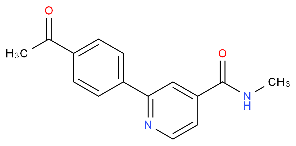 2-(4-acetylphenyl)-N-methylisonicotinamide_分子结构_CAS_)
