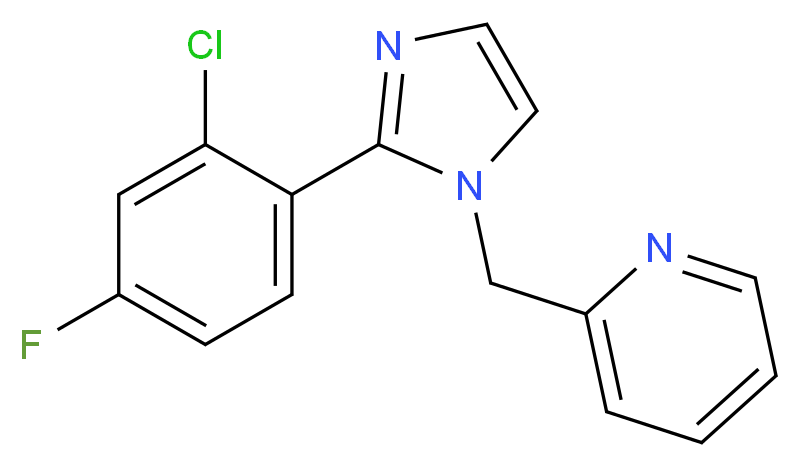 2-{[2-(2-chloro-4-fluorophenyl)-1H-imidazol-1-yl]methyl}pyridine_分子结构_CAS_)