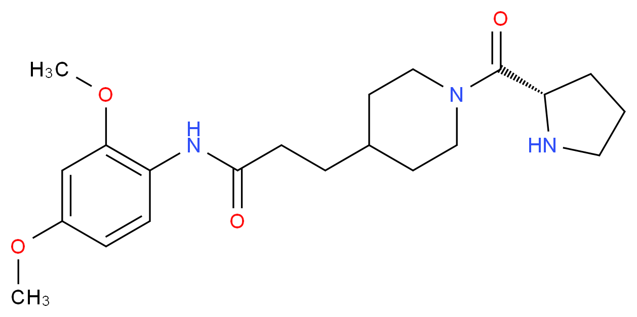 N-(2,4-dimethoxyphenyl)-3-(1-L-prolylpiperidin-4-yl)propanamide_分子结构_CAS_)