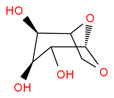 (2R,3S,5S)-6,8-dioxabicyclo[3.2.1]octane-2,3,4-triol_分子结构_CAS_644-76-8