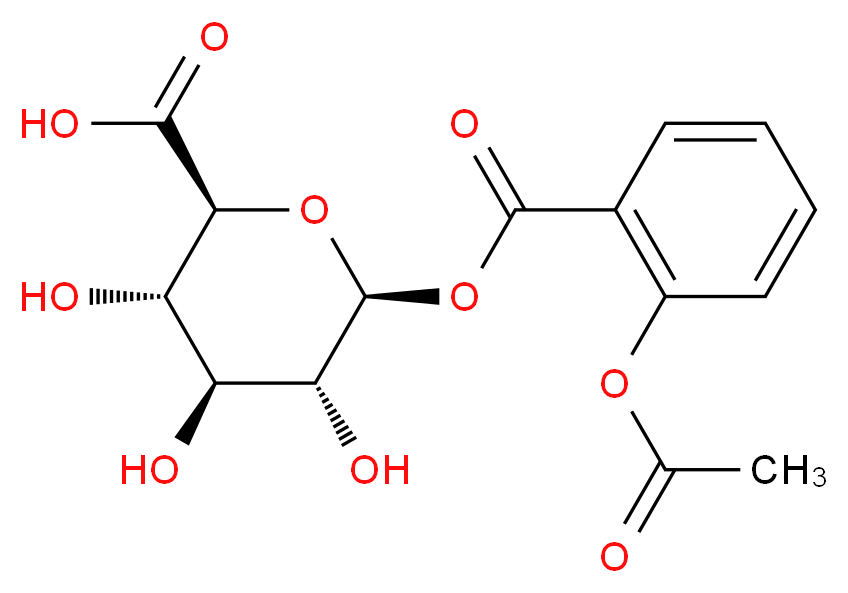 (2S,3S,4S,5R,6S)-6-(2-acetoxybenzoyloxy)-3,4,5-trihydroxytetrahydro-2H-pyran-2-carboxylic acid_分子结构_CAS_24719-72-0)