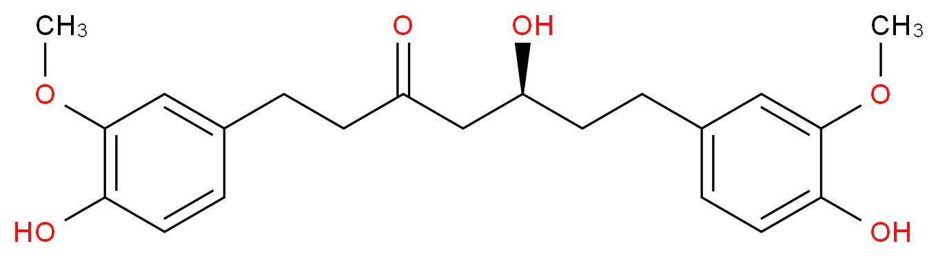 (5S)-5-hydroxy-1,7-bis(4-hydroxy-3-methoxyphenyl)heptan-3-one_分子结构_CAS_36062-05-2