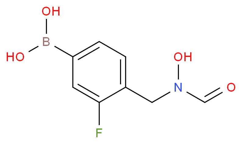 {3-fluoro-4-[(N-hydroxyformamido)methyl]phenyl}boronic acid_分子结构_CAS_913835-58-2