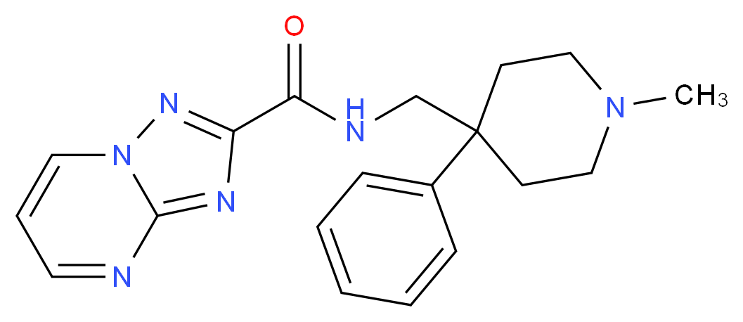 N-[(1-methyl-4-phenylpiperidin-4-yl)methyl][1,2,4]triazolo[1,5-a]pyrimidine-2-carboxamide_分子结构_CAS_)