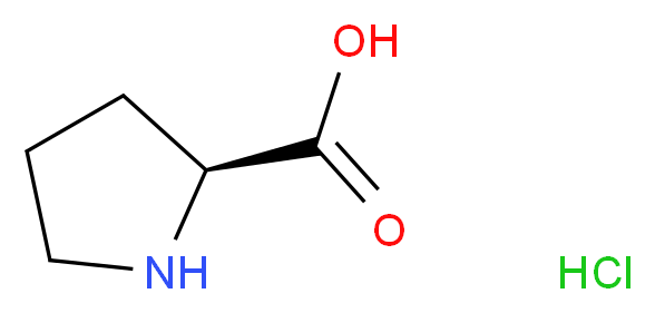 (2S)-pyrrolidine-2-carboxylic acid hydrochloride_分子结构_CAS_7776-34-3