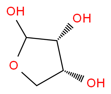 (3R,4R)-oxolane-2,3,4-triol_分子结构_CAS_583-50-6