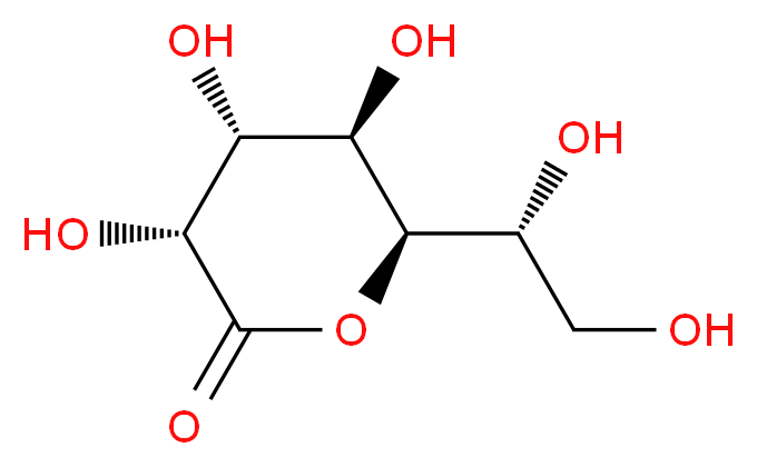 (3R,4R,5R,6R)-6-[(1R)-1,2-dihydroxyethyl]-3,4,5-trihydroxyoxan-2-one_分子结构_CAS_3063-04-5