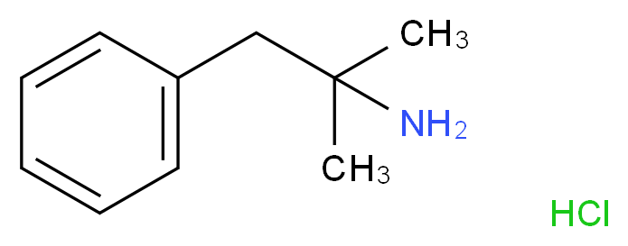 2-Methyl-1-phenylpropan-2-amine hydrochloride_分子结构_CAS_1197-21-3)