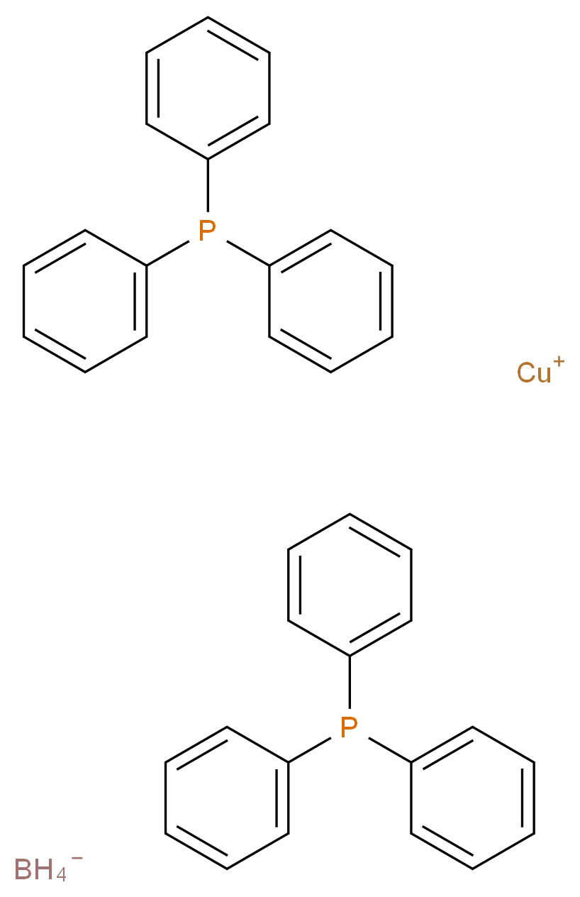 λ<sup>1</sup>-copper(1+) ion bis(triphenylphosphane) boranuide_分子结构_CAS_34010-85-0