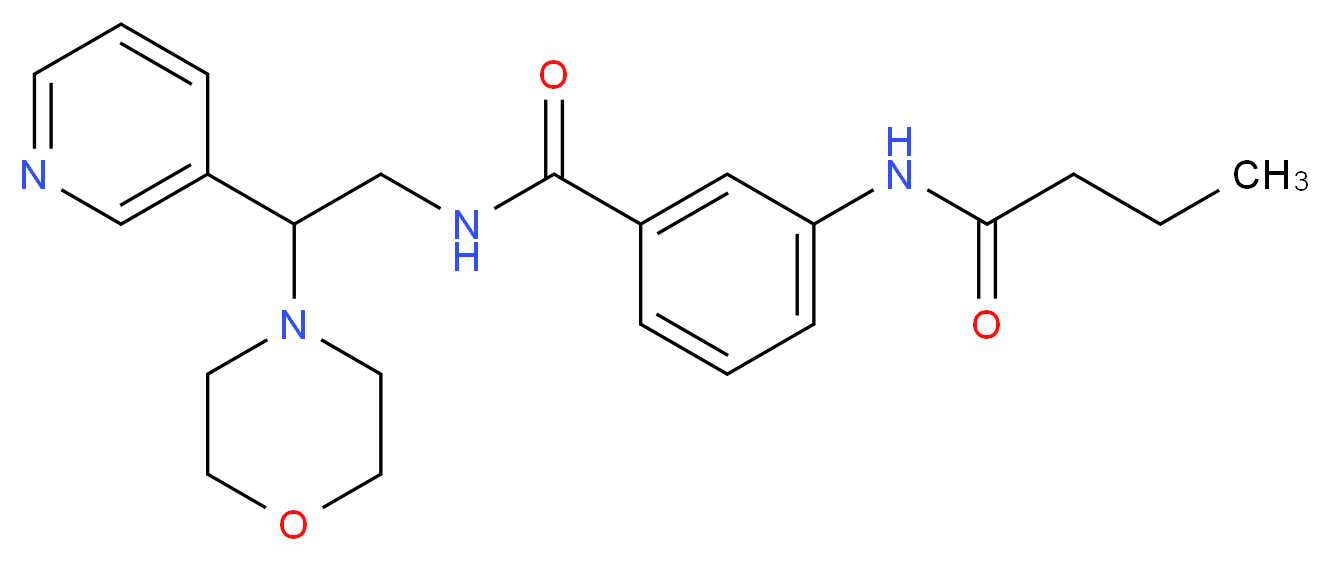 3-(butyrylamino)-N-(2-morpholin-4-yl-2-pyridin-3-ylethyl)benzamide_分子结构_CAS_)