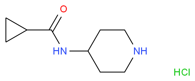 N-(4-Piperidinyl)cyclopropanecarboxamide hydrochloride_分子结构_CAS_)