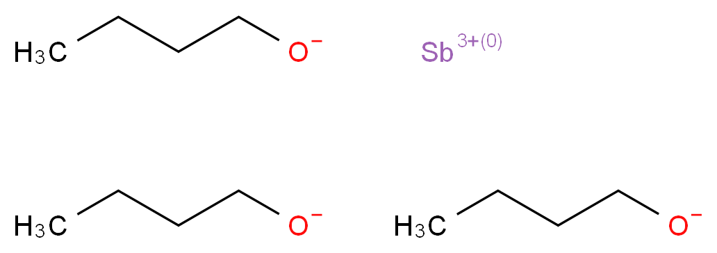 正丁醇锑(III)_分子结构_CAS_2155-74-0)