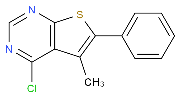 4-Chloro-5-methyl-6-phenylthieno[2,3-d]pyrimidine 97%_分子结构_CAS_306934-78-1)