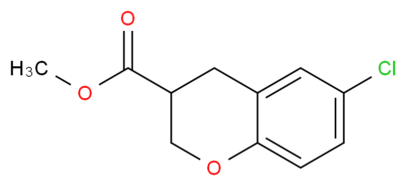 methyl 6-chloro-3,4-dihydro-2H-1-benzopyran-3-carboxylate_分子结构_CAS_68281-66-3