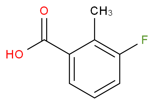 3-氟-2-甲基苯甲酸_分子结构_CAS_699-90-1)