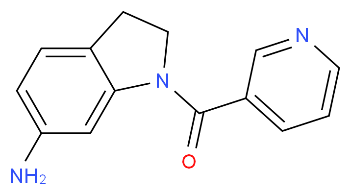 6-Amino-1-(pyridin-3-ylcarbonyl)indoline_分子结构_CAS_)