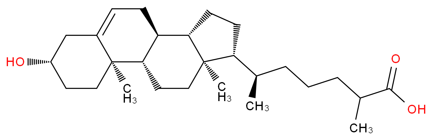 3β-Hydroxy-5-cholestenoic Acid_分子结构_CAS_6561-58-6)