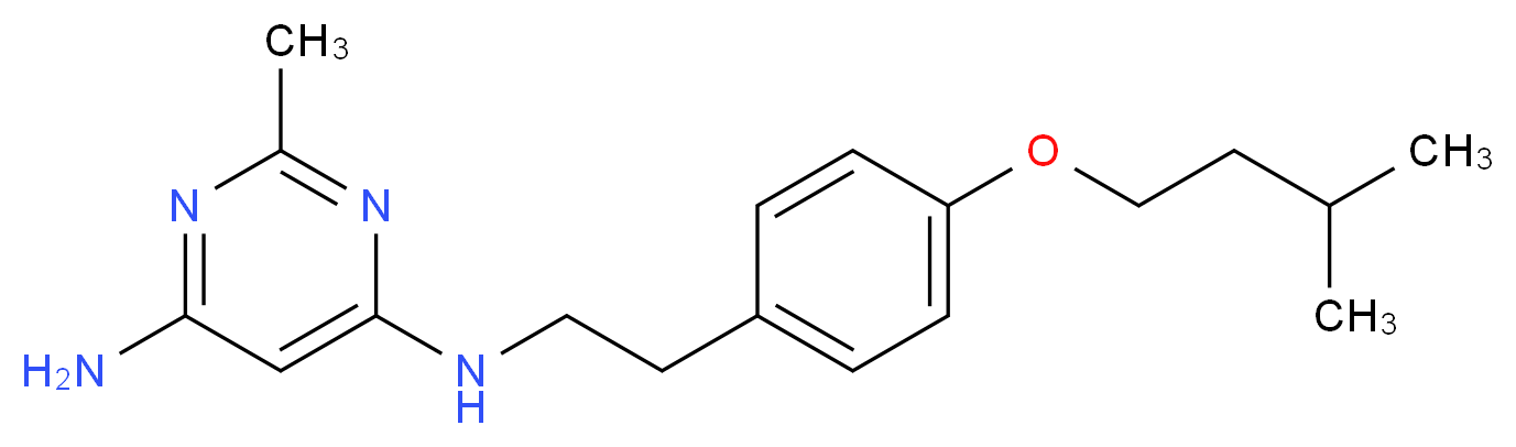 2-methyl-N-{2-[4-(3-methylbutoxy)phenyl]ethyl}pyrimidine-4,6-diamine_分子结构_CAS_)