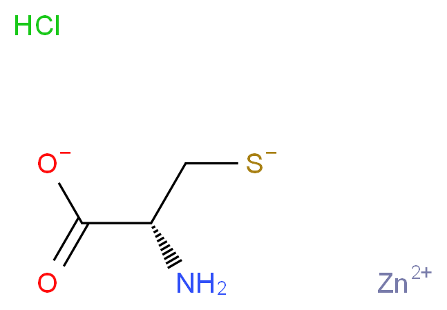 zinc(2+) ion (2R)-2-amino-3-sulfanidylpropanoate hydrochloride_分子结构_CAS_549521-94-0