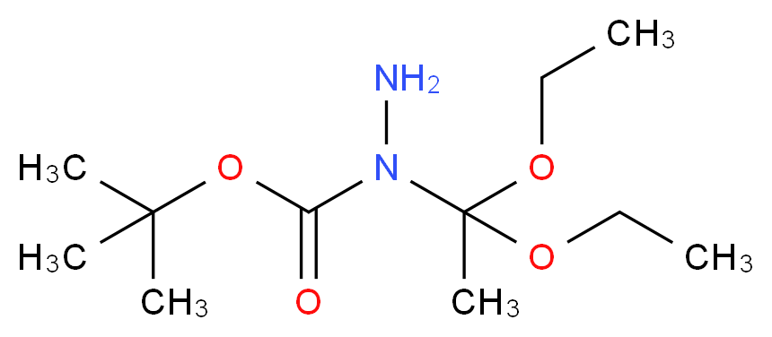 1-N-Boc-1-肼基乙醛缩二乙醇_分子结构_CAS_1053659-75-8)