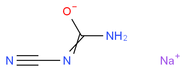 1-氰基异脲 钠盐_分子结构_CAS_76989-89-4)