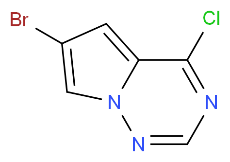 6-bromo-4-chloropyrrolo[2,1-f][1,2,4]triazine_分子结构_CAS_916420-30-9