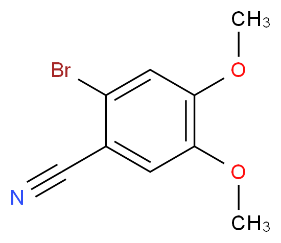 2-Bromo-4,5-dimethoxybenzonitrile_分子结构_CAS_109305-98-8)