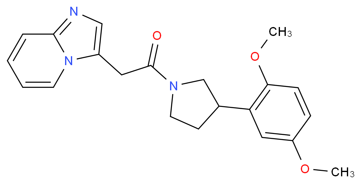 3-{2-[3-(2,5-dimethoxyphenyl)-1-pyrrolidinyl]-2-oxoethyl}imidazo[1,2-a]pyridine_分子结构_CAS_)