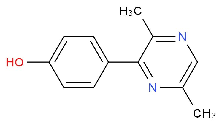 4-(3,6-dimethylpyrazin-2-yl)phenol_分子结构_CAS_)