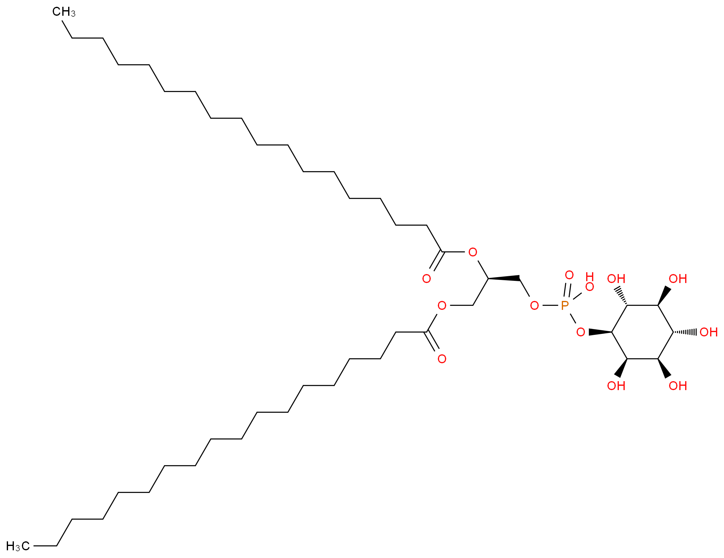 L-α-磷脂酰肌醇 来源于大豆_分子结构_CAS_97281-52-2)