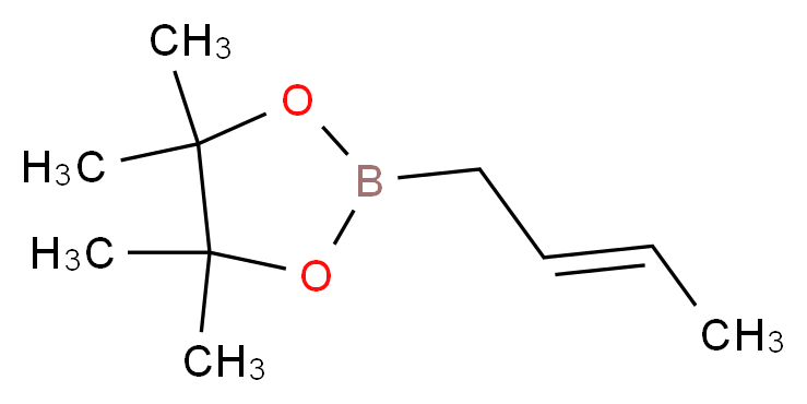 2-[(2E)-but-2-en-1-yl]-4,4,5,5-tetramethyl-1,3,2-dioxaborolane_分子结构_CAS_69611-02-5