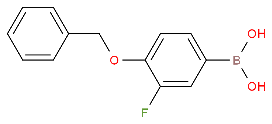 [4-(benzyloxy)-3-fluorophenyl]boronic acid_分子结构_CAS_133057-83-7